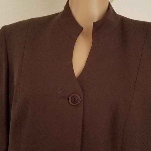 Marisa Minicucci wool brown blazer jacket women's size 12 - Picture 3 of 9